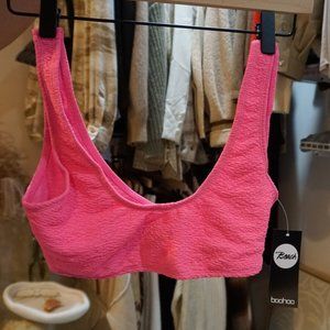 Boohoo Scrunch Neon Pink Bikini